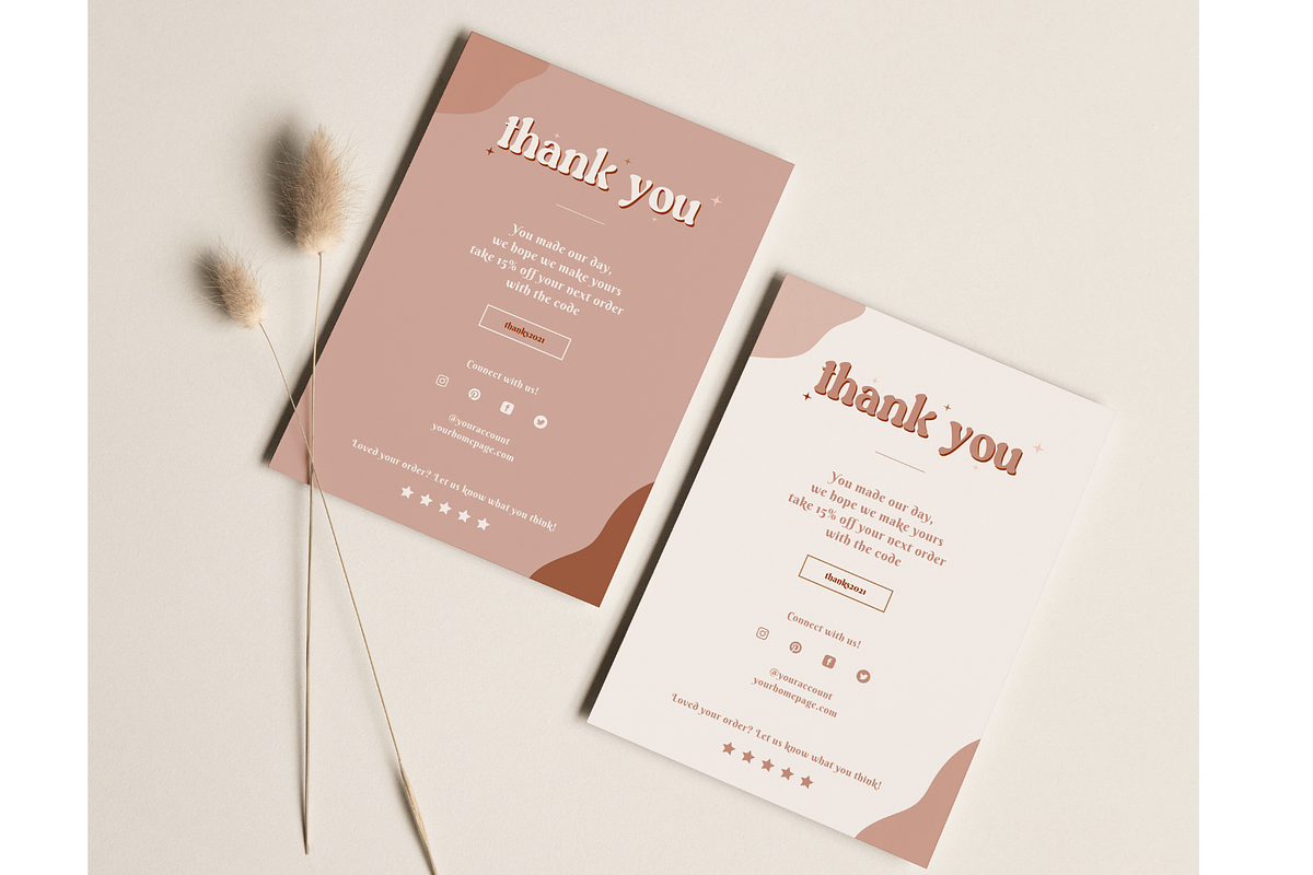 Business thank you card template, a Stationery Template by Hellohastore (Photo 2 of 7)