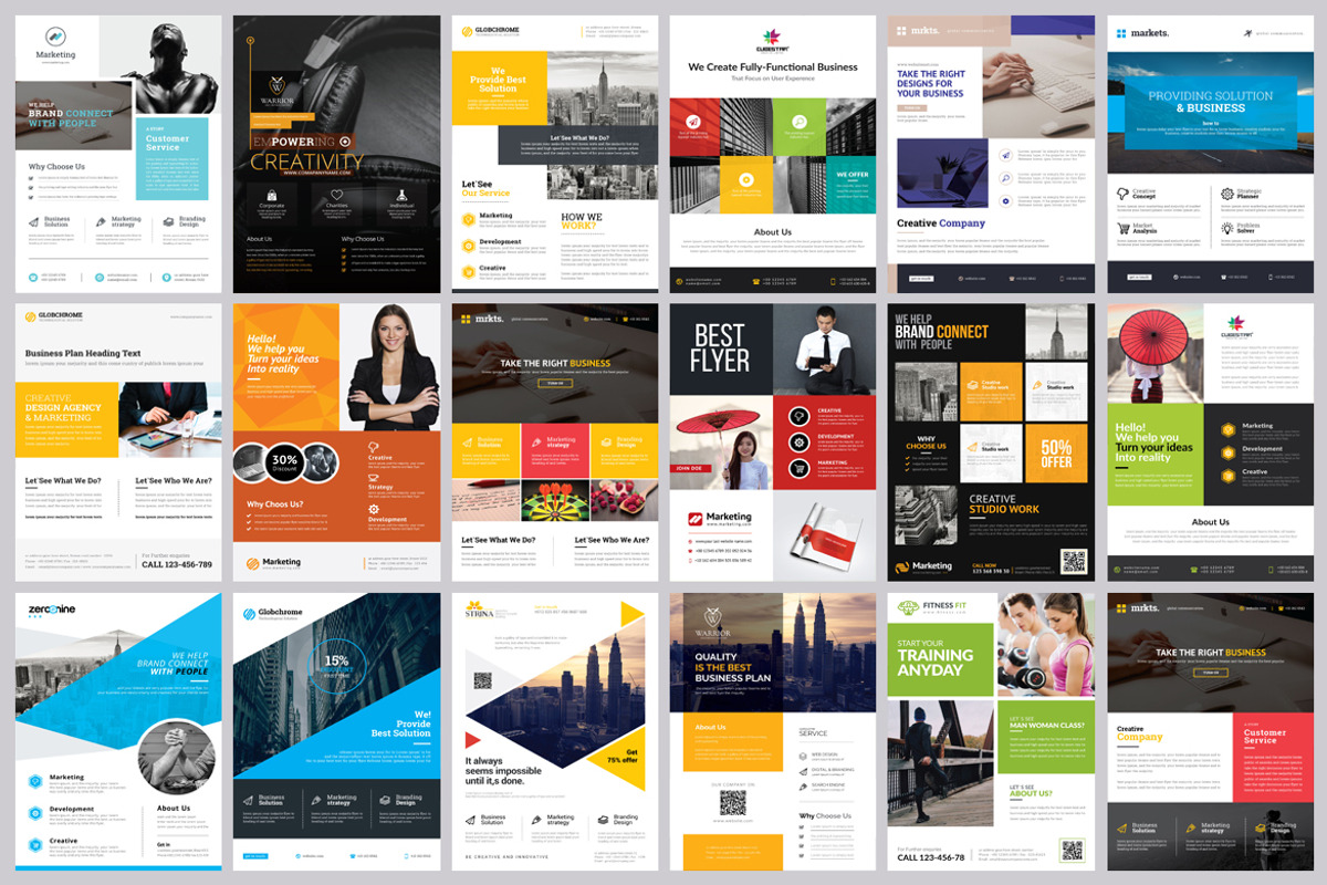 Corporate Business Flyers Bundle, a Flyer Template by GoldenPixelStudio (Photo 16 of 21)