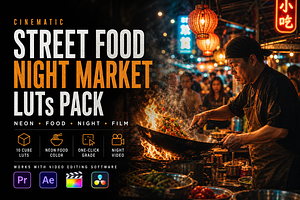 Street Food Night Market LUTs Pack, a Preset Add-On by AAA Presets