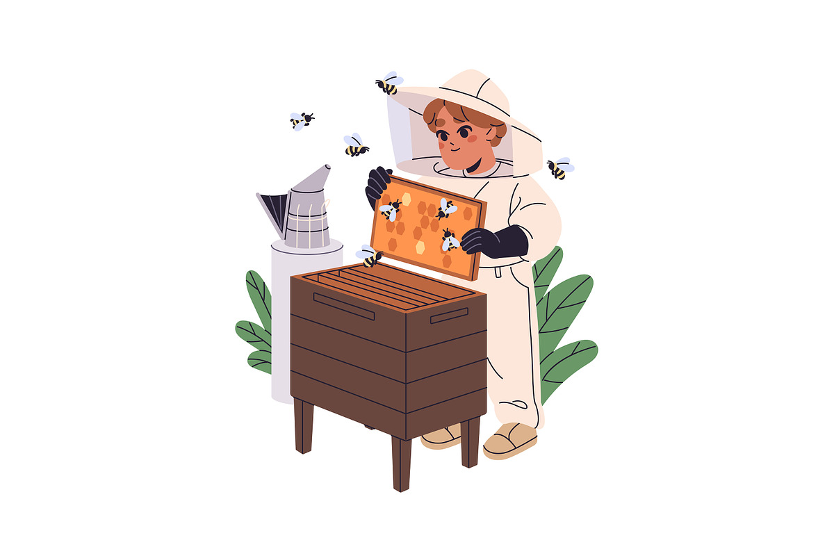 Happy, cute children farmers set, a Person Illustration by PaperTrident (Photo 8 of 9)