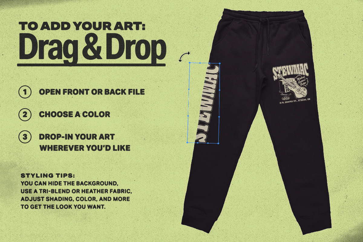 Sweatpants Merch Mockup, a Merchandise Mockup by Brent Galloway (Photo 2 of 5)