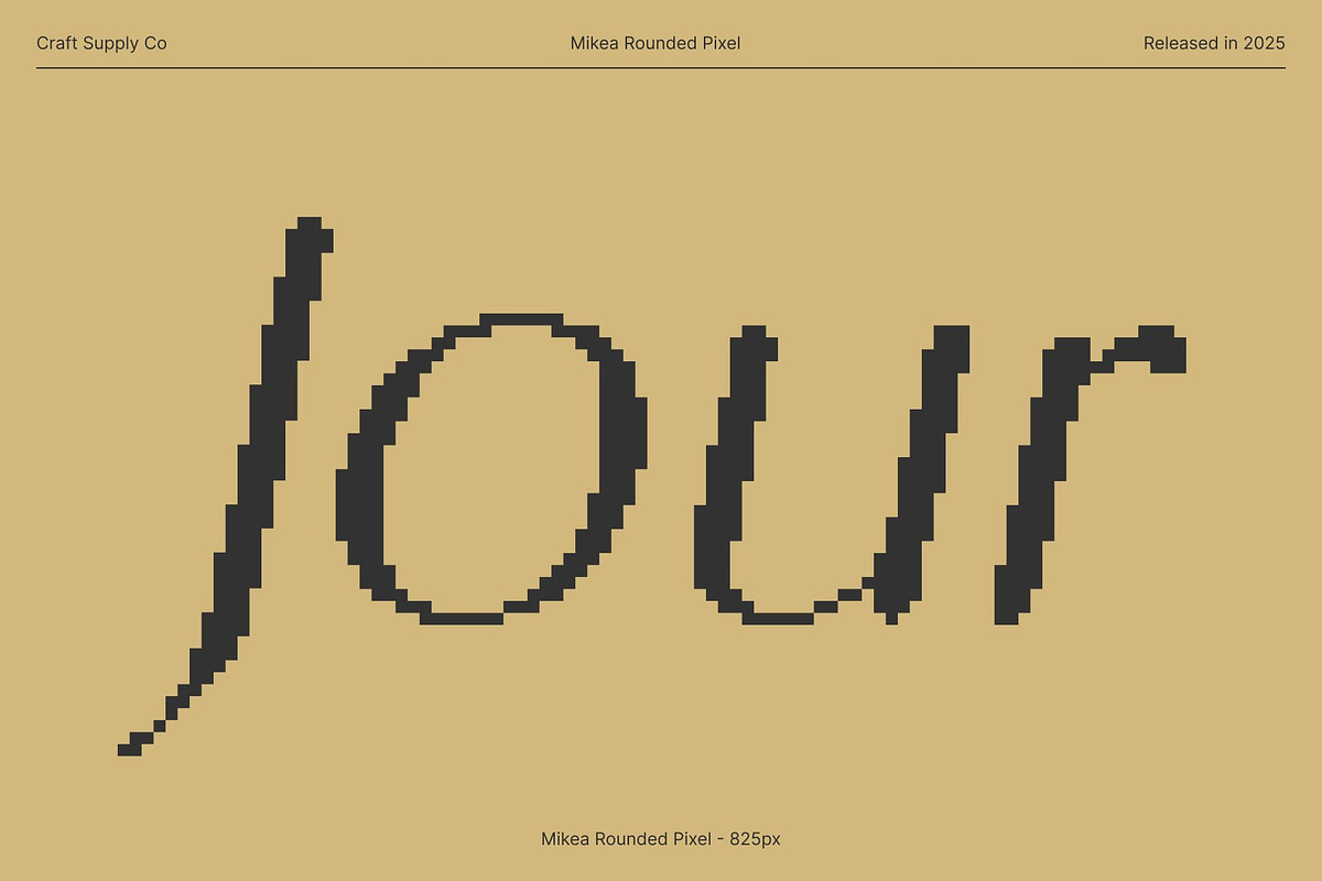 Mikea Rounded Pixel, a Sans Serif Font by Craft Supply Co. (Photo 2 of 8)