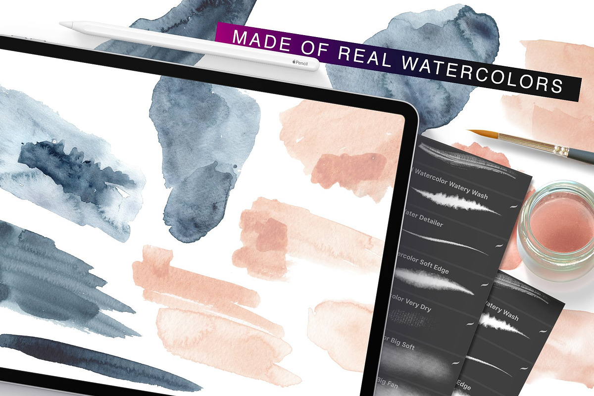 Procreate 5 Watercolor Brush Bundle, a Brush Add-On by RadekBroz (Photo 9 of 9)