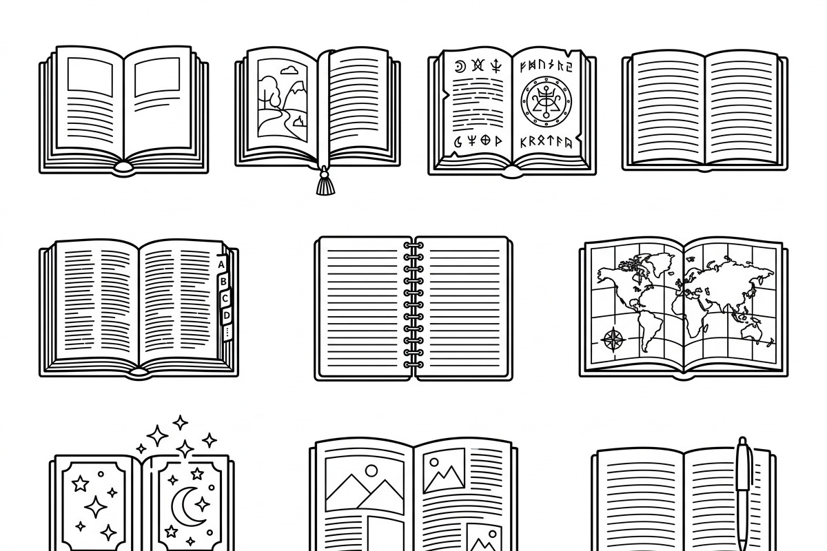 Bundles Bookstore Branding Icons, an Outline Icon by adenpinkstore (Photo 4 of 10)
