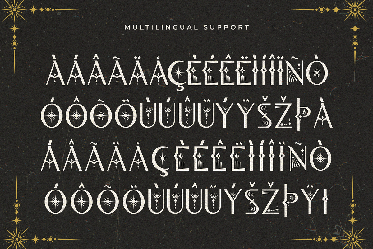 Daksha – Mystical SansSerif Typeface, a Sans Serif Font by overlaytemplates (Photo 5 of 5)