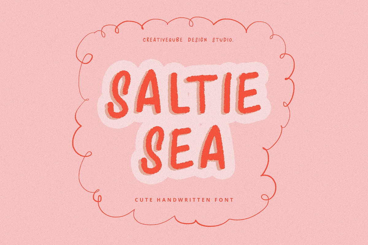 Saltie Sea Digital Font preview 2