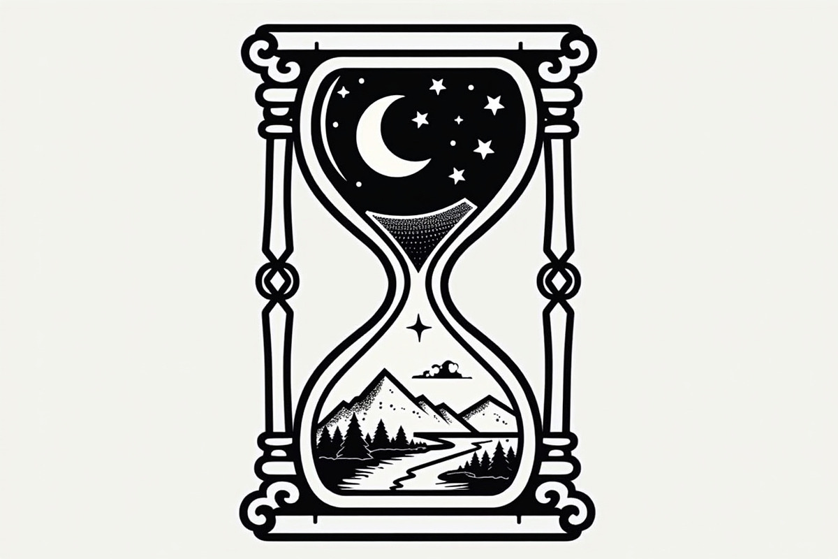 Hourglass Nature Scene Bundle, an Illustration by hafijul (Photo 3 of 7)