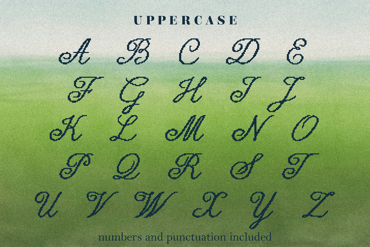 Lucid Wake Pixel Calligraphic Script, a Script Font by Struvictory.art (Photo 5 of 9)