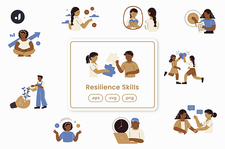 Resilience Skills Illustration, an Object Graphic by Jump Studio
