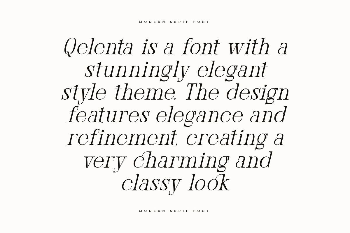Qelenta - Modern Serif Font, a Serif Font by AmorfaType (Photo 2 of 10)