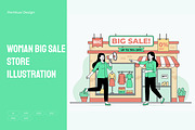 Woman Big Sale Store Illustration, a Person Illustration by Partikusi Design (Thumbnail 1 of 3)