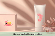 Cute sea animals set, an Animal Illustration by JulyGart (Thumbnail 5 of 6)