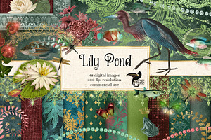 Lily Pond Digital Scrapbooking Kit