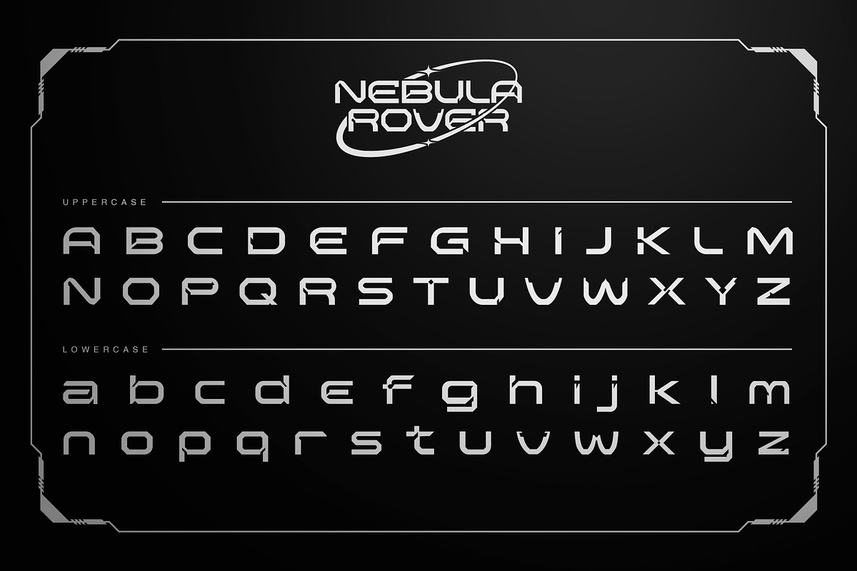 NEBULA ROVER - Futuristic Sci-Fi, a Blackletter Font by Brainwave (Photo 4 of 8)