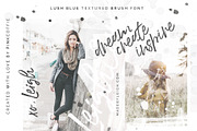 Lush Blue Textured Brush Script Font, a Script Font by Pink Coffie (Thumbnail 3 of 11)