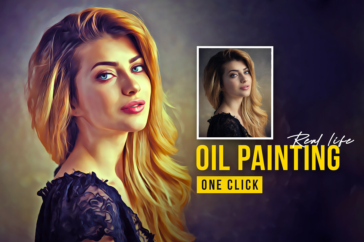 Real Life Oil Painting, an Action Add-On by U_Design (Photo 1 of 9)
