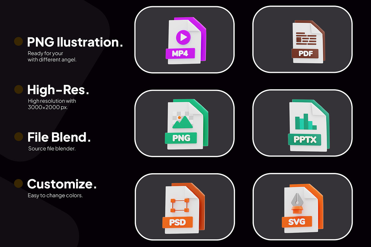File Format 3D Icon Pack, a 3D by novia99design (Photo 6 of 8)
