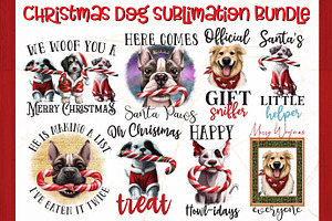 Christmas Dog Sublimation Bundle