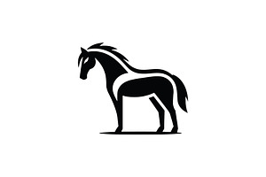Minimalist Stallion Logo Vector, a Branding & Logo Template by Vectorium Studio