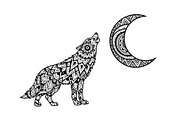 Mandala Moon Wolf SVG Bundle, an Illustration by Gaye Art (Thumbnail 10 of 31)