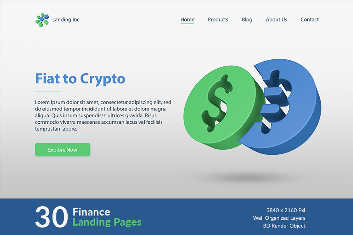 Finance Landing Pages, a Templates & Theme by Odeniz (Photo 22 of 31)