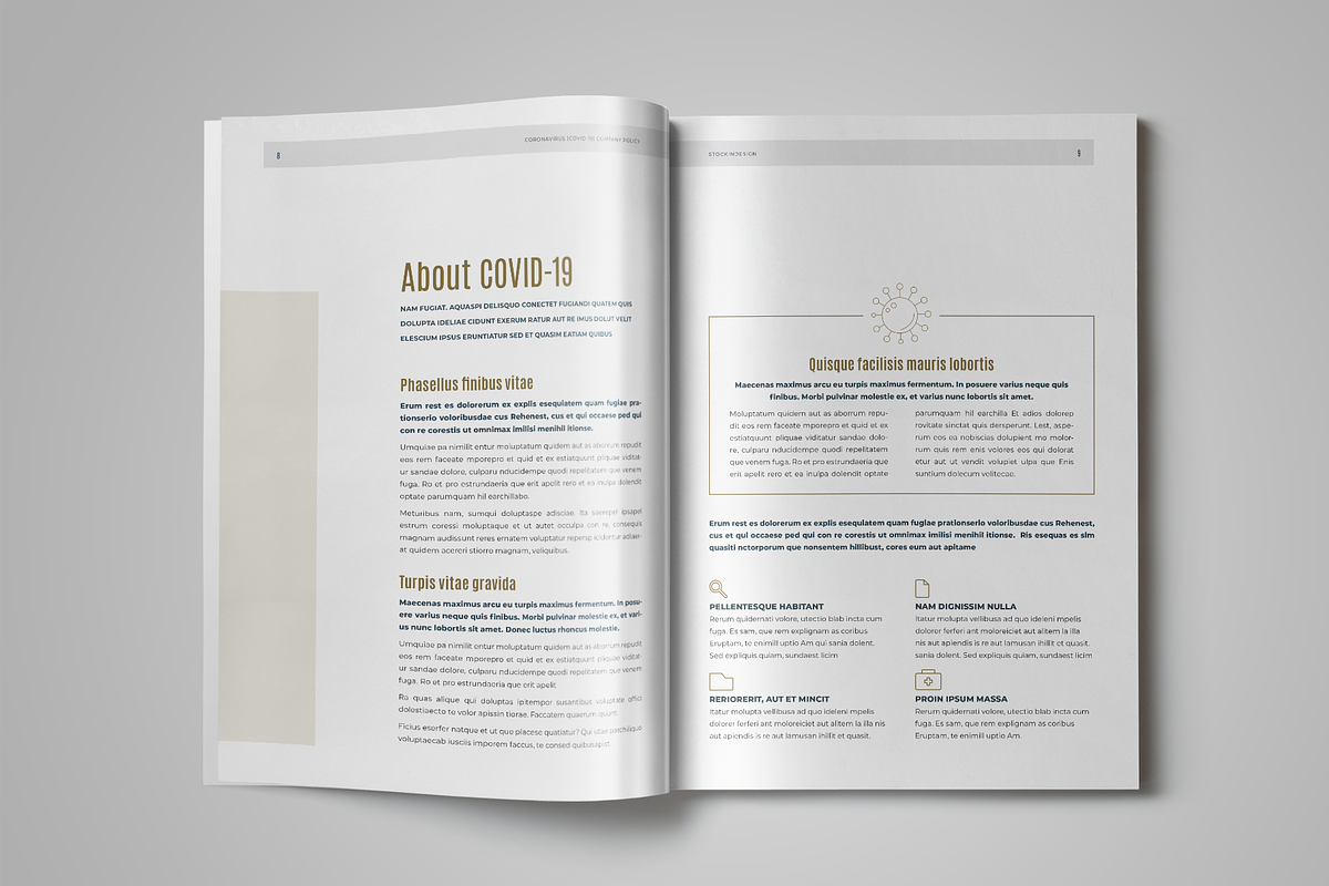 COVID-19 Company Policy, a Brochure Template by StockInDesign (Photo 3 of 10)
