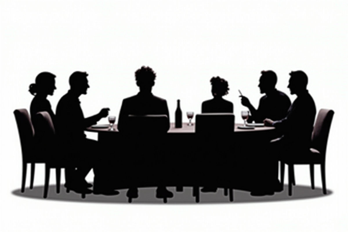 Dinner Table Silhouette Art, an Illustration by hafijul (Photo 3 of 9)