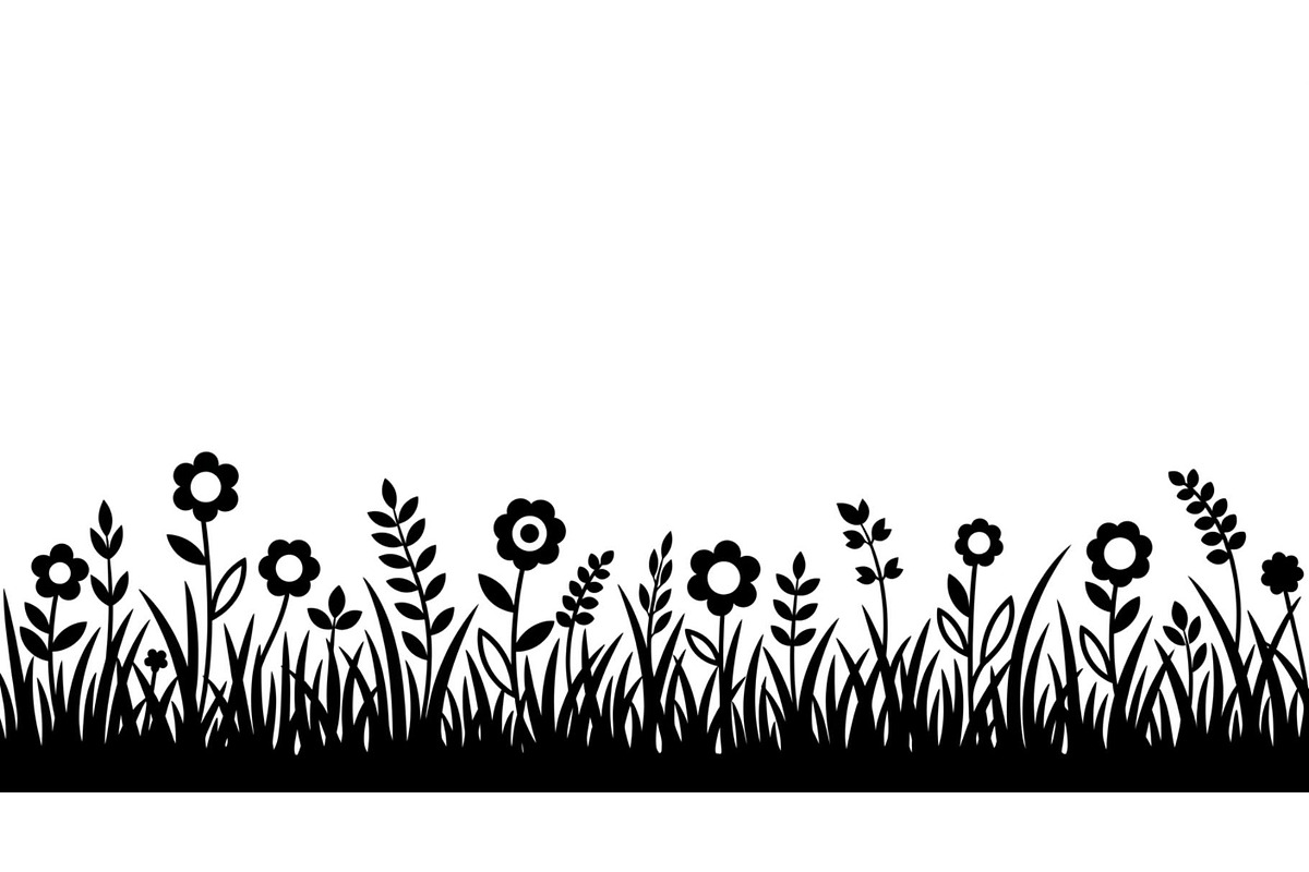 Floral Grass Border Silhouette Bundl, an Illustration by Amazin_art (Photo 34 of 51)
