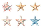 Watercolor Summer Starfish Clipart, an Illustration by DreamPrint404 (Thumbnail 4 of 6)