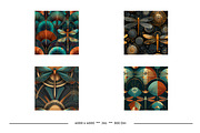 Dragonfly Retro Art Style Patterns, a Pattern Graphic by karenfoleyphoto (Thumbnail 6 of 7)