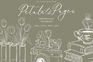 Petals & Pages Line Art Bundle