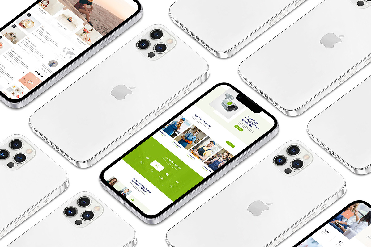 Realistic 3D iPhone Mock-Up Bundle 3, an iPhone Mockup by Graphicsworld125 (Photo 7 of 15)