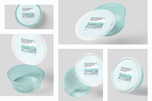 Disposable Round Box Mockups