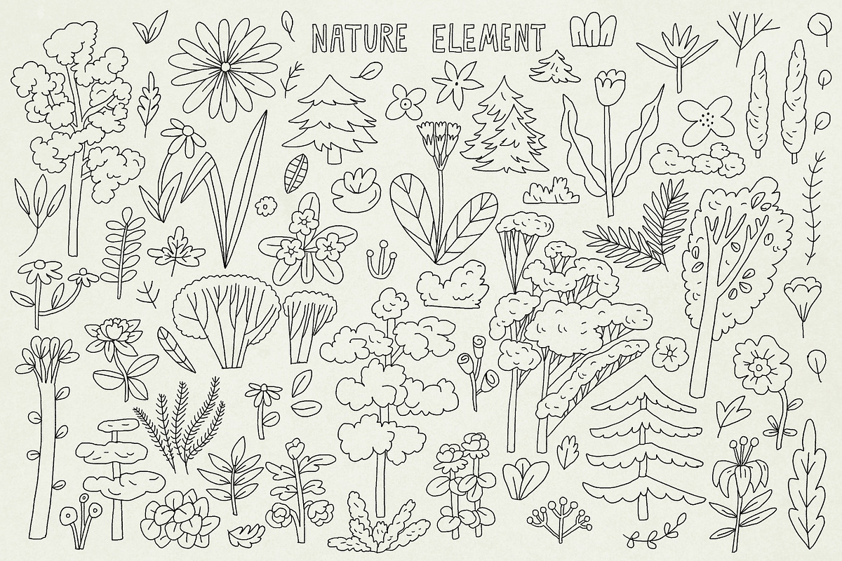 Hand Drawn set|256 Glamping elements, an Object Graphic by Sasha Mitkalova (Photo 5 of 6)