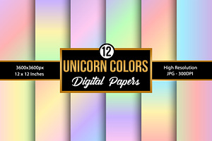 Pastel Unicorn Gradient Backgrounds