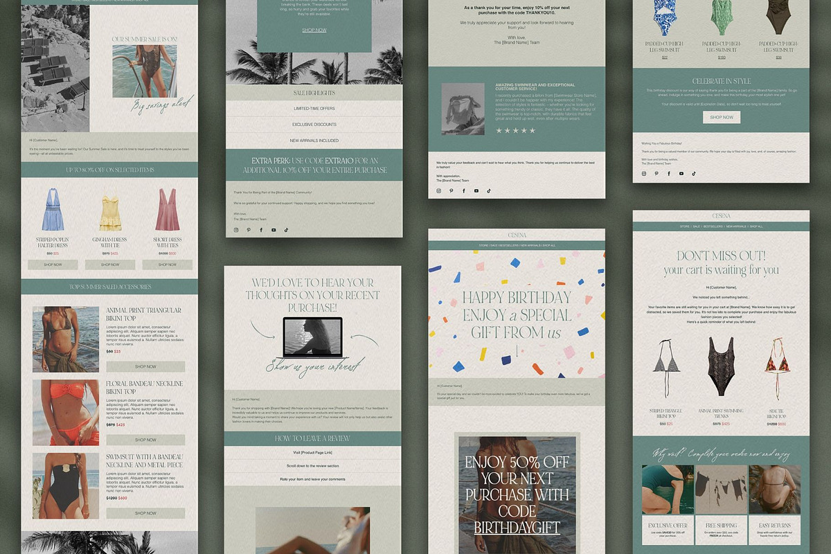 Flodesk Email Newsletter Template | Amare Creative