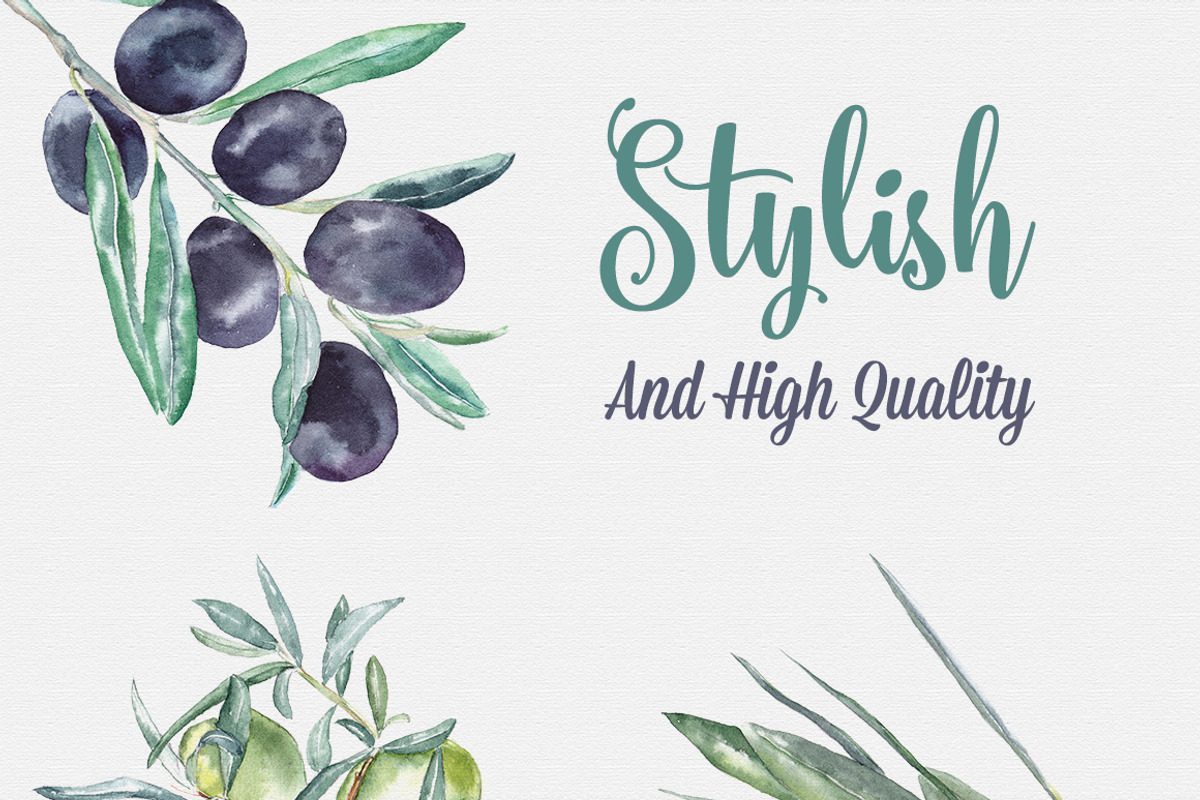 Olive Watercolor Paintings, an Illustration by emine (Photo 2 of 3)