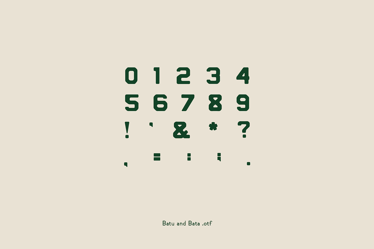 Batu and Bata : Block Vintage Font, a Font by Maybe This Color (Photo 4 of 4)