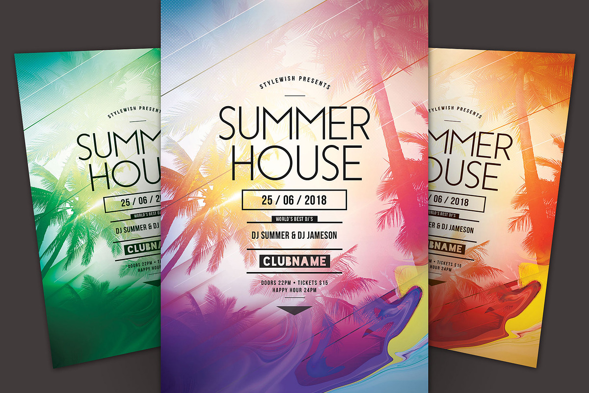Summer House Flyer, a Flyer Template by styleWish