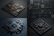 20 Futuristic Motherboards, a Background Graphic by HipFonts (Thumbnail 3 of 6)