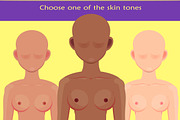 Girl avatar creator (PS), a Person Illustration by Mandarinkas art (Thumbnail 2 of 9)