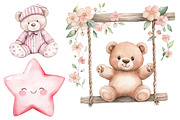 Watercolor Baby Shower Clipart, a Seasonal Illustration by CitraGraphics (Thumbnail 4 of 4)