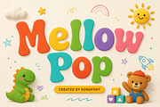 Mellow Pop - Modern Kids Font, a Handwritten Font by overlaytemplates (Thumbnail 1 of 5)