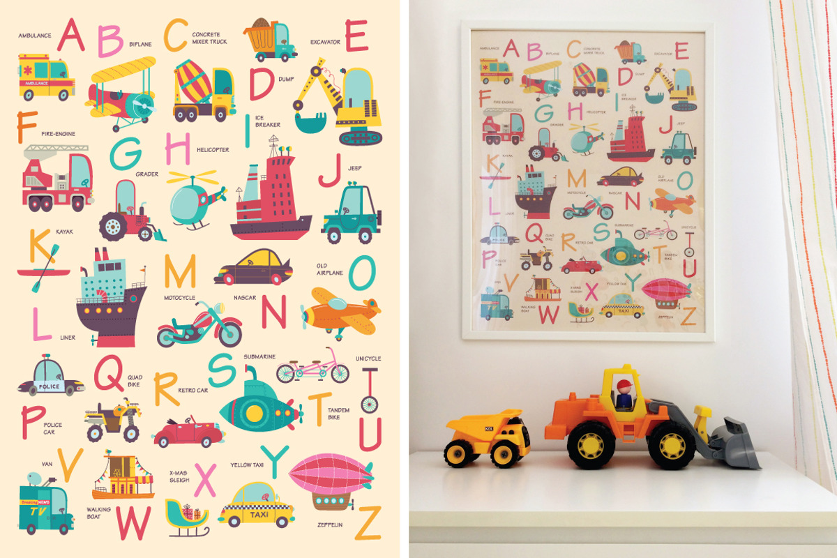 ABC for kids. Transport, a Decorative Illustration by Alena Razumova (Photo 2 of 5)