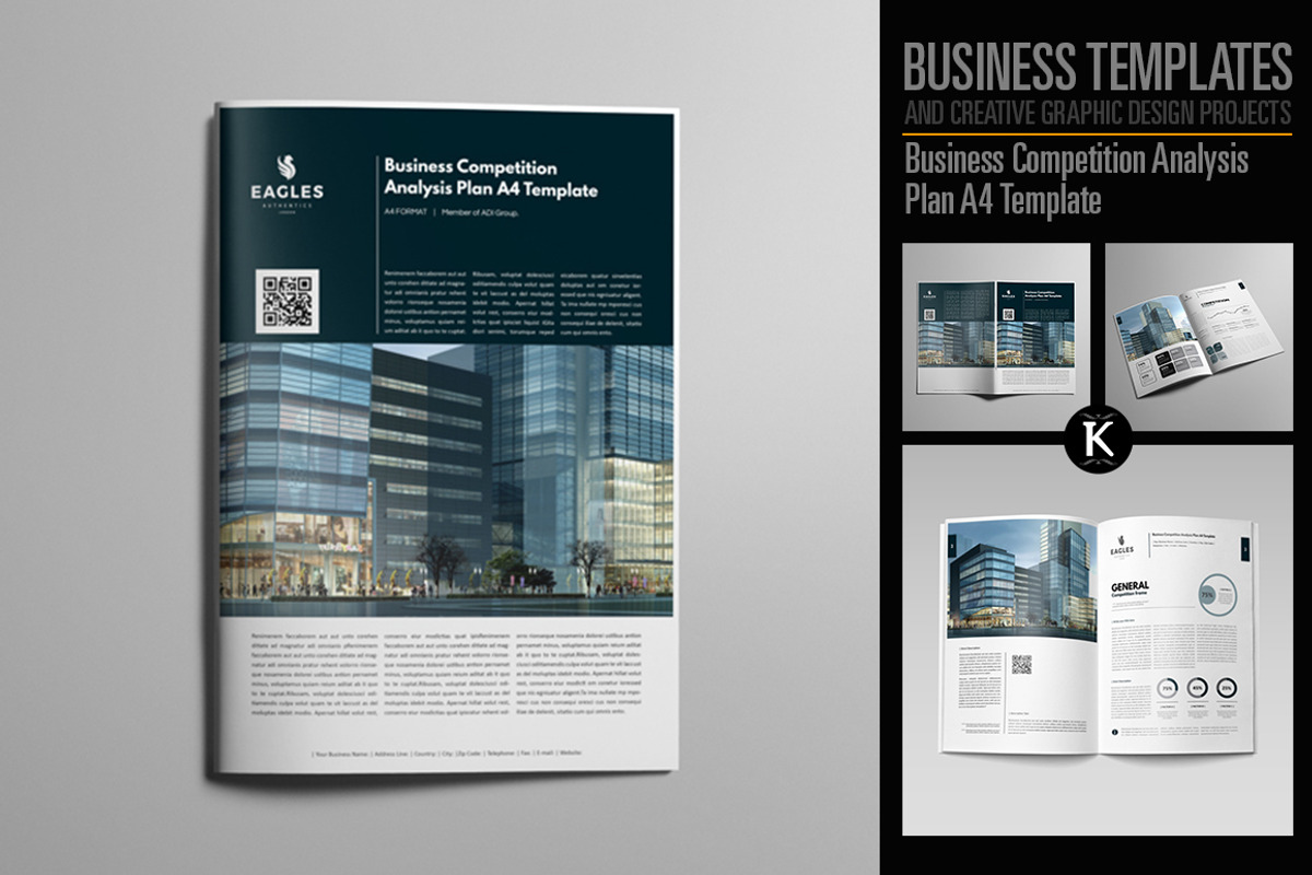 Competition Analysis Plan A4, a Templates & Theme by Keboto | Creative ...