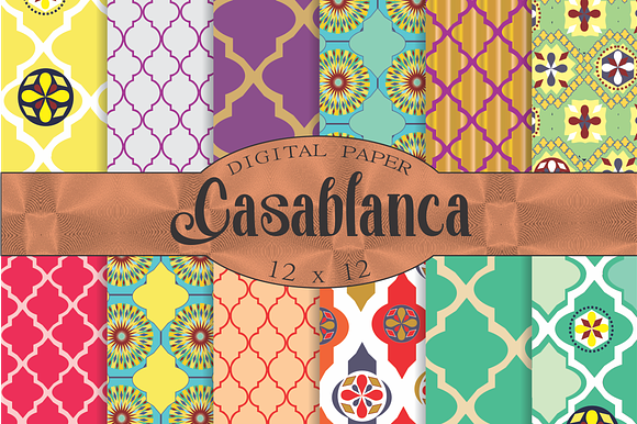 Moroccan digital paper 'Casablanca' preview 4