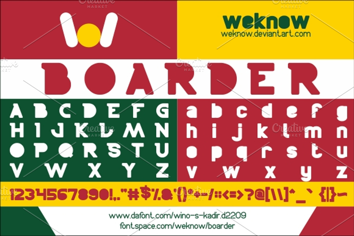 boarder font