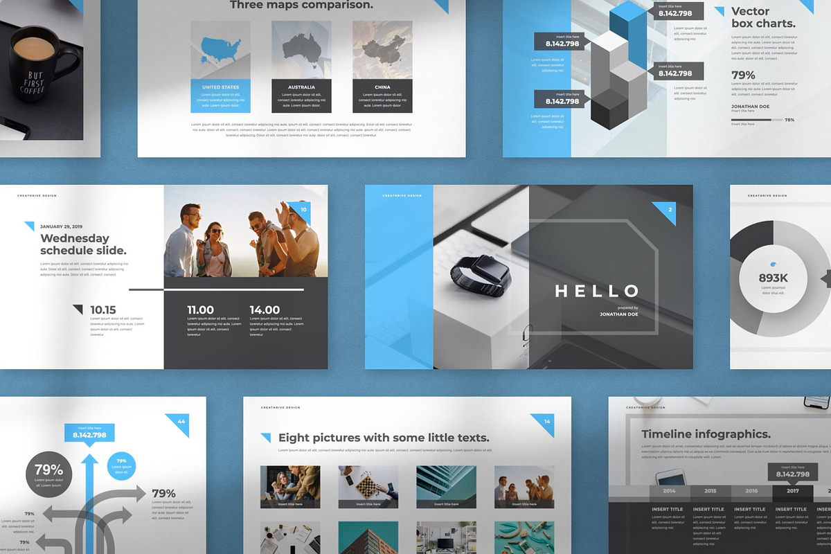 Shape PowerPoint Template, a Presentation Template by Creathrive Design (Photo 3 of 8)