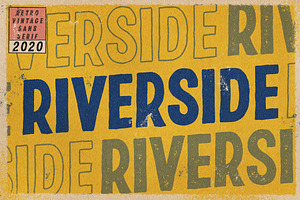 RIVERSIDE | Retro Sans Serif, a Sans Serif Font by Ryn Pojas