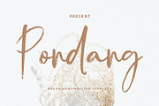 Pondang Brush, a Script Font by Realtype (Thumbnail 1 of 9)